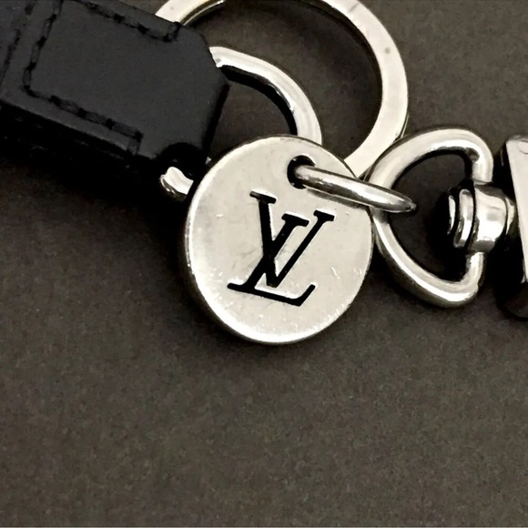 LOUIS VUITTON Eclipse Porte Cles Dragonne Key Ring Charm Authentic - Picture 6 of 9